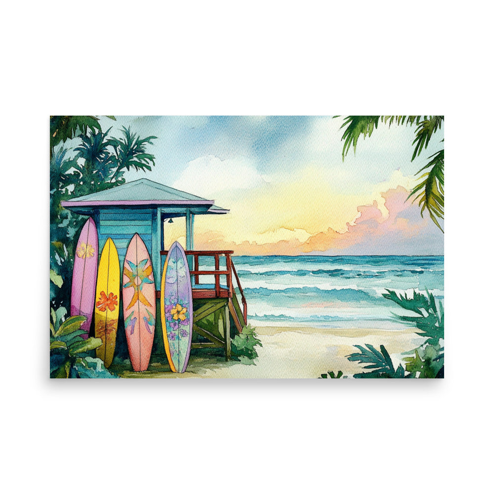 Watercolor Seascapes and Sea Creatures